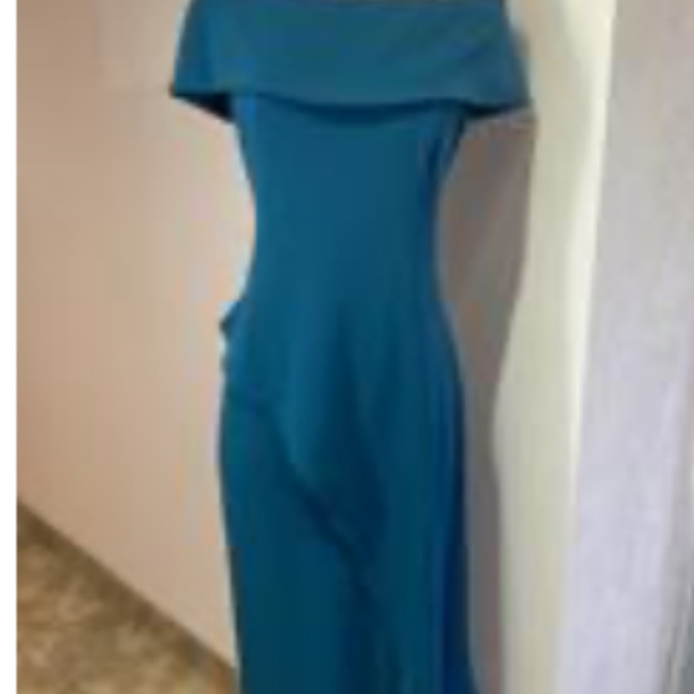 Elegant Asymmetrical Teal Jumpsuit